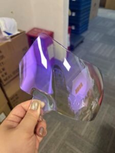 REVO CLEAR PURPLE SPEED FLEX & SCHUTT F7 Full Size Football Helmet Visor W/Clips