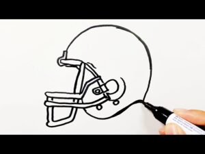 Football helmet sketch